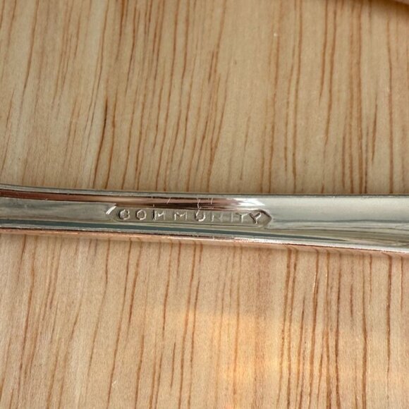 Oneida Evening Star Soup Spoons Round Gumbo Set Of 4 1950s Floral Pattern 7" - Picture 7 of 9